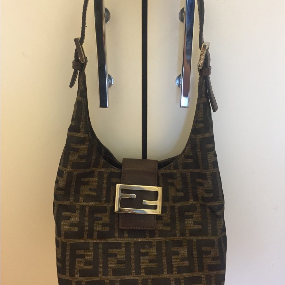 Fendi Brown Zucca Hobo Bag - Picture 2 of 8